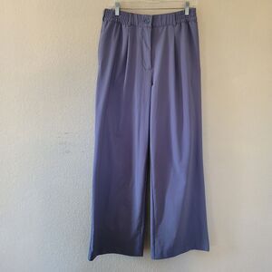 Beyond Yoga Status Wide Leg Trouser Sz Large Lightweight Flowy Stretchy Pleated